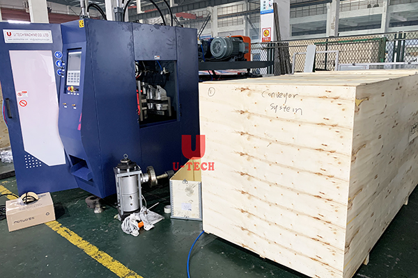 Два комплекта Полный экструзионный выдувной формовочный аппарат Отправить в Руманию