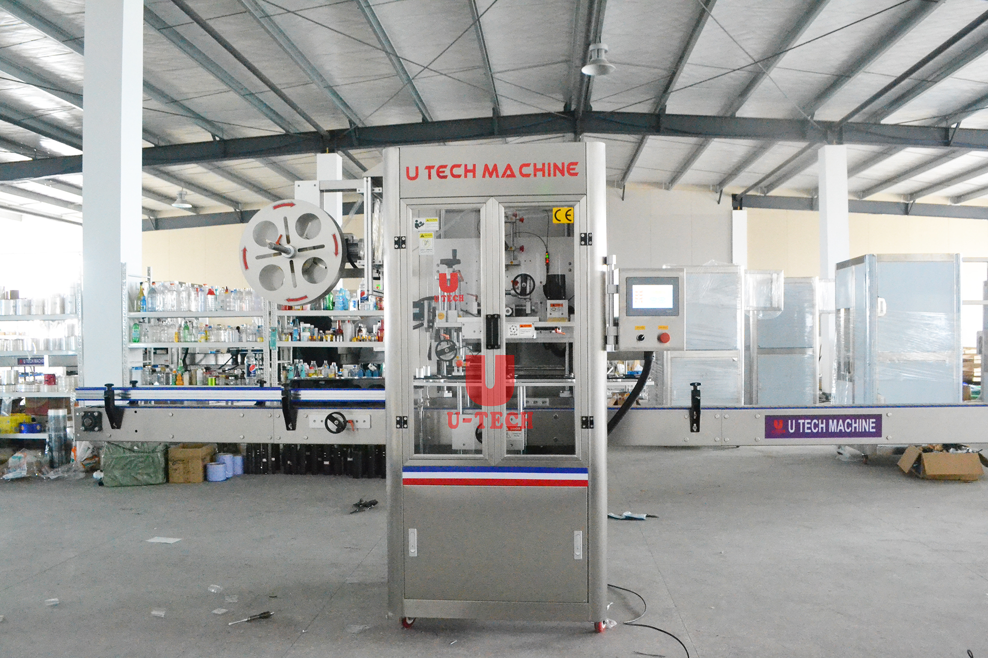 Автоматический высокоскоростной напиток бутылка с термоусадочной гильзовой машиной