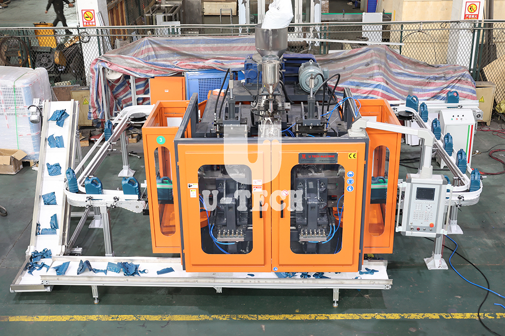 Автоматическая высокоскоростная 5L PP PE HDPE Бутылка моторного масла Jerrycan Пластиковая экструзионно-выдувная машина