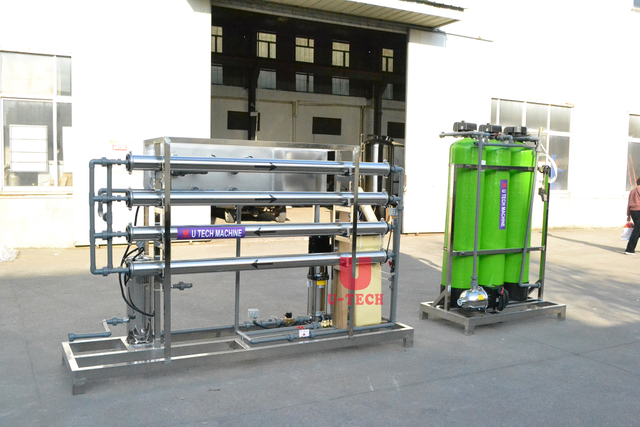 Бак FRP с заводом системы обработки питьевой воды источника RO чистым минеральным